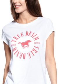 Mustang - MUSTANG T SHIRT DAMSKI Printed T-Shirt general White 1007445 2045. Wzór: nadruk #9