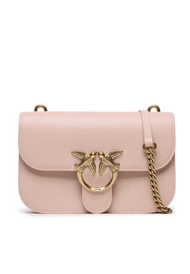 Torebka Pinko Love Bell Classic PE 23 PLTT 100046 A0F1 Cipria O81Q. Kolor: różowy. Materiał: skórzane