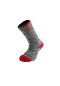 WOOLONA - Skarpetki dziecięce z wełny merino. Kolor: czerwony. Materiał: wełna #1