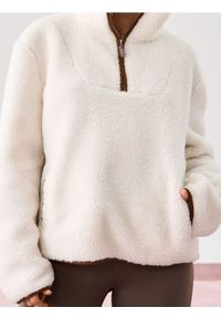 Sinsay - Bluza sherpa - kremowy. Kolor: kremowy