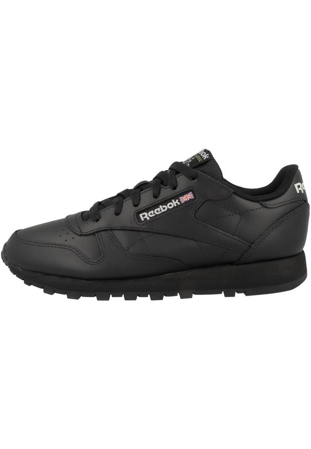 Buty damskie Reebok Classic Leather. Zapięcie: sznurówki. Kolor: czarny. Materiał: skóra, guma, tkanina. Szerokość cholewki: normalna. Model: Reebok Classic. Sport: turystyka piesza