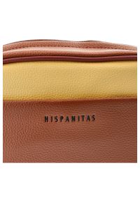 Brązowa Stylowa Torebka Damska Na Ramię Hispanitas. Kolor: brązowy. Wzór: kolorowy. Materiał: skórzane. Styl: elegancki. Rodzaj torebki: na ramię #6