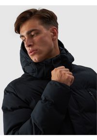 4f - 4F Kurtka puchowa z syntetycznym wypełnieniem membrana 10000 męska - czarna S. Okazja: na co dzień. Typ kołnierza: kaptur. Kolor: czarny. Materiał: syntetyk, puch. Długość: długie. Wzór: gładki. Sezon: zima. Styl: casual, klasyczny, sportowy #2