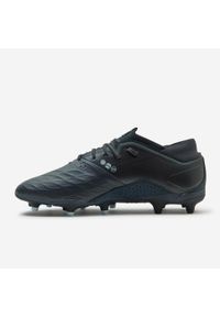KIPSTA - Buty do piłki nożnej Kipsta Viralto IV skóra Premium FG PRO Evolution. Nosek buta: okrągły. Kolor: szary, niebieski, wielokolorowy. Materiał: skóra. Szerokość cholewki: normalna