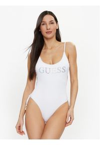 Guess Strój kąpielowy E4GJ10 MC040 Biały. Kolor: biały. Materiał: syntetyk