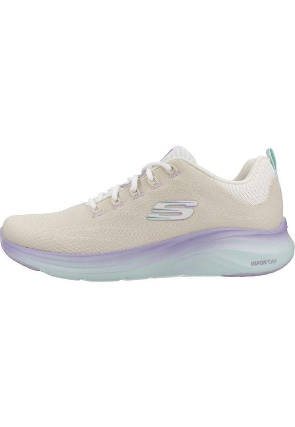 skechers - Kapcie SKECHERS VAPOR FOAM Beżowy. Kolor: beżowy. Materiał: tkanina. Model: Skechers Sport. Sport: turystyka piesza