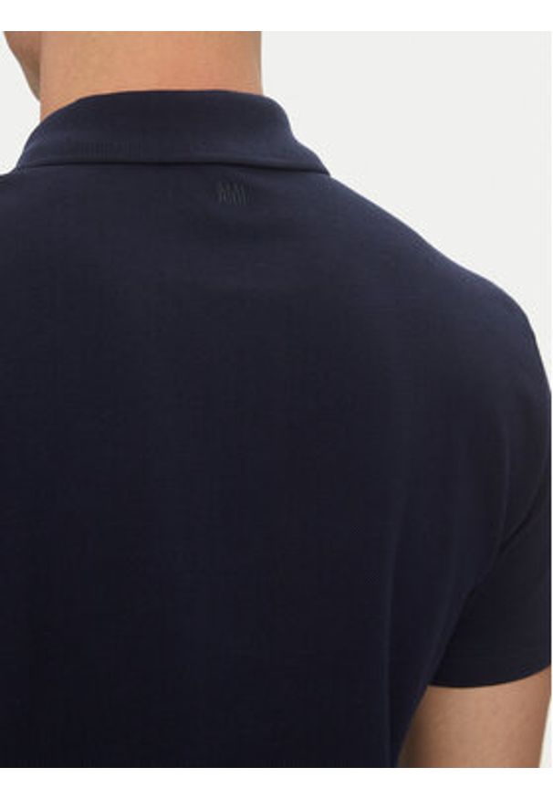 AMI PARIS - AMI Paris Polo HPL060.760 Granatowy Regular Fit. Typ kołnierza: polo. Kolor: niebieski. Materiał: bawełna