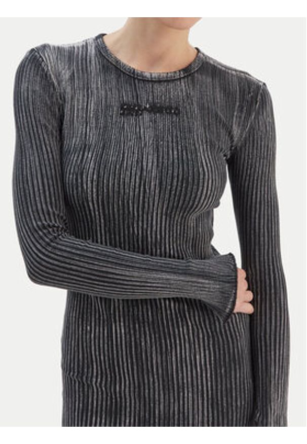 Karl Lagerfeld Jeans Sukienka codzienna B1W13055 Szary Slim Fit. Okazja: na co dzień. Kolor: szary. Materiał: bawełna. Typ sukienki: proste. Styl: casual