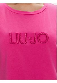 Liu Jo T-Shirt TA4136 JS003 Różowy Regular Fit. Kolor: różowy. Materiał: bawełna #4