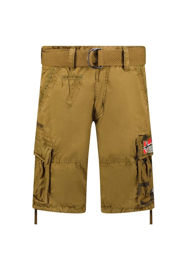 Bermudy Geographical Norway PASTEQUE EO MEN 063 khaki męska (SX1425H/GNO-Kaki). Kolor: zielony. Sport: turystyka piesza
