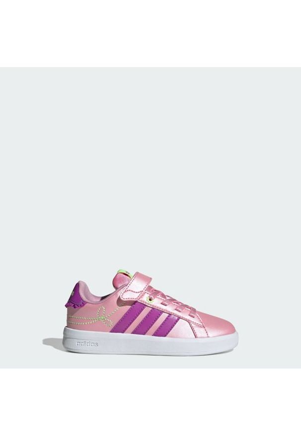 Adidas - adidas Sneakersy Grand Court 3.0 Girls Shoes Children KI1755 Różowy. Kolor: różowy. Materiał: skóra