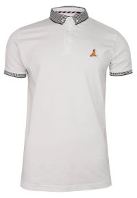 Biała Bawełniana Koszulka POLO -Brave Soul- Męska, Krótki Rękaw, z Kołnierzykiem, Sportowa. Okazja: na co dzień. Typ kołnierza: polo. Kolor: biały. Materiał: bawełna. Długość rękawa: krótki rękaw. Długość: krótkie. Sezon: wiosna, lato. Styl: sportowy #1
