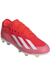 Adidas - Buty piłkarskie adidas X Crazyfast League Fg Jr IF0693 czerwone. Zapięcie: sznurówki. Kolor: czerwony. Materiał: syntetyk, guma. Sport: piłka nożna