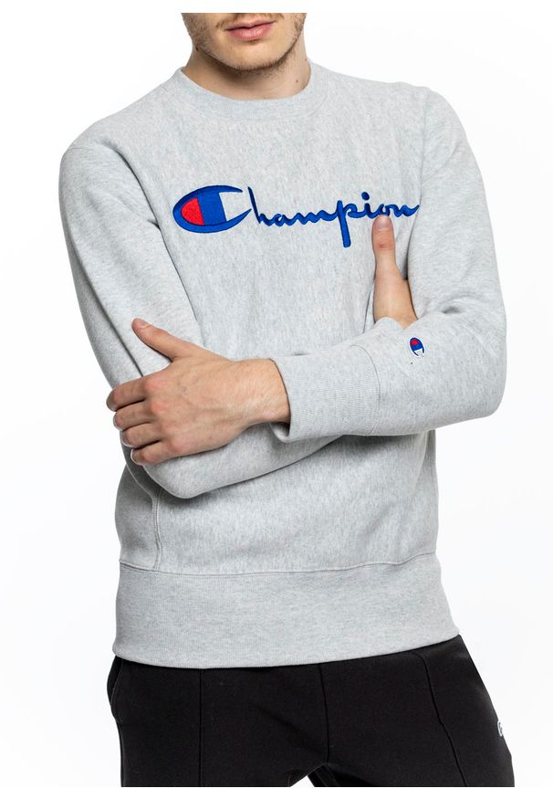 Bluza męska Champion Premium Reverse Weave Fleece Sweatshirt (215160-EM004). Kolor: szary. Materiał: materiał. Styl: elegancki, sportowy