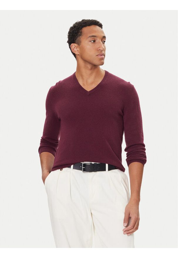 United Colors of Benetton - United Colors Of Benetton Sweter 1002U4407 Fioletowy Regular Fit. Kolor: fioletowy. Materiał: wełna
