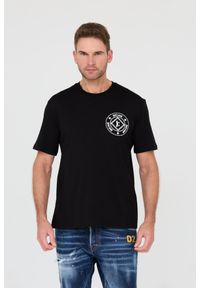 Just Cavalli - JUST CAVALLI Czarny t-shirt Fiche. Kolor: czarny