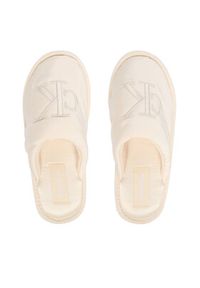 Calvin Klein Jeans Kapcie Slipper Satin Moire YW0YW02053 Écru. Kolor: kremowy. Materiał: materiał #2
