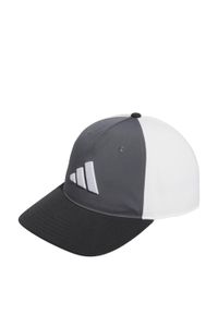 Adidas - Czapka Colorblock. Kolor: wielokolorowy, szary, brązowy. Materiał: materiał
