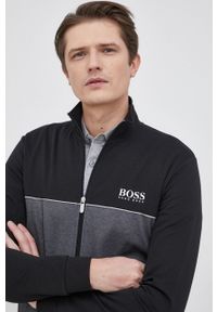 BOSS - Boss Bluza 50465026 męska kolor czarny z nadrukiem. Okazja: na co dzień. Kolor: czarny. Wzór: nadruk. Styl: casual #3