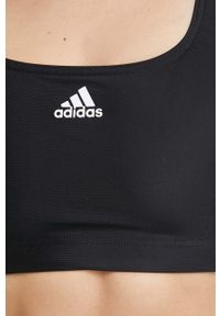 adidas Performance dwuczęściowy strój kąpielowy kolor czarny miękka miseczka. Kolor: czarny. Materiał: materiał, dzianina #3