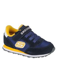 skechers - Buty sportowe Sneakersy chłopięce, Retro Sneaks-Gorvox. Kolor: niebieski. Sport: turystyka piesza