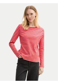 Tom Tailor Denim Bluzka 1043085 Czerwony Regular Fit. Kolor: czerwony. Materiał: bawełna #1