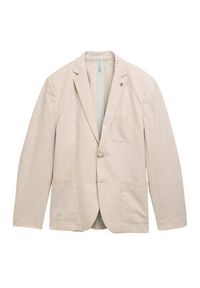 Tom Tailor Marynarka 1045065 Beżowy Regular Fit. Kolor: beżowy. Materiał: len #4