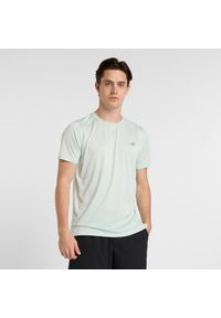 Koszulka męska New Balance MT41222CYS – miętowa. Kolor: miętowy. Materiał: materiał, poliester. Sport: fitness