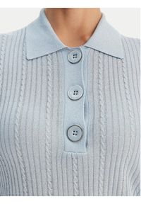 Liu Jo Polo WA6285 MS46J Błękitny Slim Fit. Typ kołnierza: polo. Kolor: niebieski. Materiał: wiskoza #4