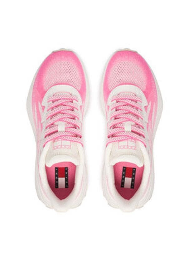 Tommy Jeans Sneakersy Tjw Sporty Knit Runner EN02962 Écru. Kolor: kremowy. Materiał: materiał