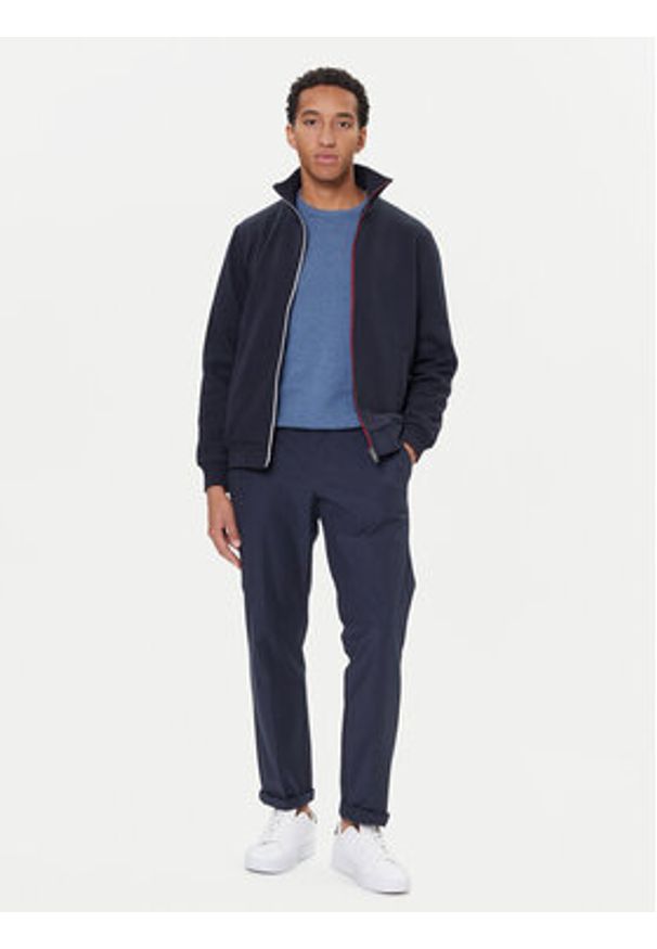 TOMMY HILFIGER - Tommy Hilfiger Bluza Global Stripe MW0MW40481 Granatowy Regular Fit. Kolor: niebieski. Materiał: bawełna, syntetyk