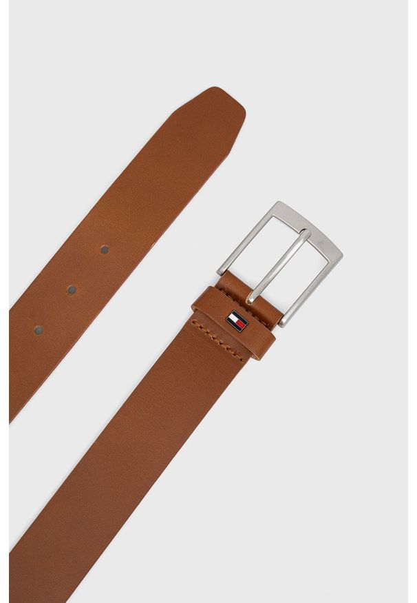 TOMMY HILFIGER - Tommy Hilfiger pasek skórzany ADAN 3.5 męski kolor brązowy. Kolor: brązowy. Materiał: skóra
