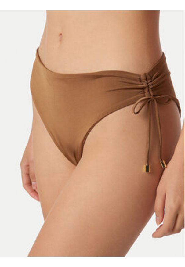 Max Mara Beachwear Dół od bikini Samanta 2616821169 Brązowy. Kolor: brązowy. Materiał: syntetyk