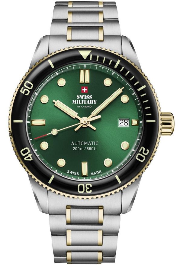 Zegarek Head Zegarek męski Swiss Military by Chrono SMA34106.03 srebrny. Kolor: srebrny