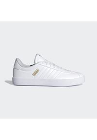 Adidas - Buty VL Court 3.0. Zapięcie: pasek. Kolor: biały, żółty, wielokolorowy. Wzór: aplikacja