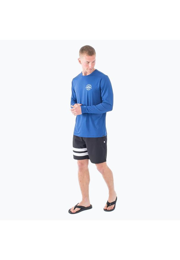 Longsleeve męski Hurley Everyday Hybrid Upf. Kolor: niebieski. Długość rękawa: długi rękaw
