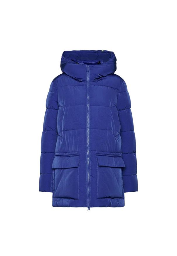 Kurtka zimowa damska Champion Hooded Jacket. Kolor: niebieski. Materiał: poliester. Sezon: zima. Sport: turystyka piesza