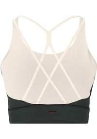 Biustonosz dla kobiet Athlecia Aspasia. Kolor: zielony, biały, wielokolorowy. Materiał: materiał. Sport: fitness