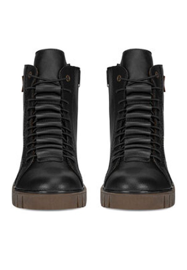 Rieker Trzewiki Y3421-00 Czarny. Kolor: czarny. Materiał: skóra