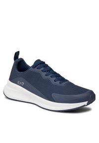 Sneakersy EA7 Emporio Armani X8X150 XK350 R649 Black Iris+Silver. Kolor: niebieski