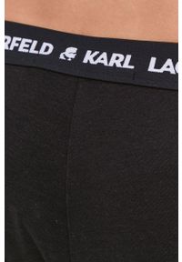 Karl Lagerfeld Spodnie piżamowe 215M2182 męskie kolor czarny gładkie. Kolor: czarny. Materiał: bawełna, materiał, dzianina, lyocell, tkanina, jedwab. Wzór: gładki #2