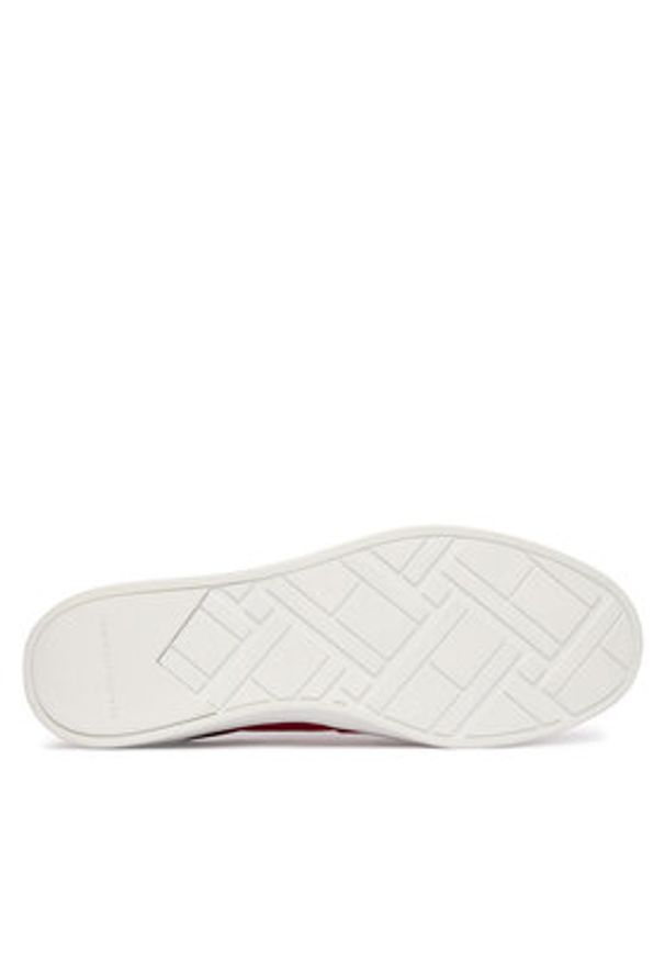 TOMMY HILFIGER - Tommy Hilfiger Sneakersy Lo Lux FM0FM05816 Czerwony. Kolor: czerwony. Materiał: skóra, zamsz