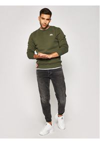 Alpha Industries Bluza Basic 188307 Zielony Regular Fit. Kolor: zielony. Materiał: bawełna #2