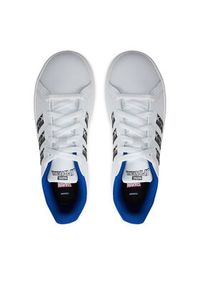 Adidas - adidas Sneakersy Marvel's Spider-Man Grand Court Kids ID8025 Biały. Kolor: biały. Materiał: skóra. Wzór: motyw z bajki