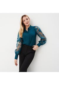 Mohito - Koszula z dekoracyjnymi rękawami - Zielony. Kolor: zielony #1