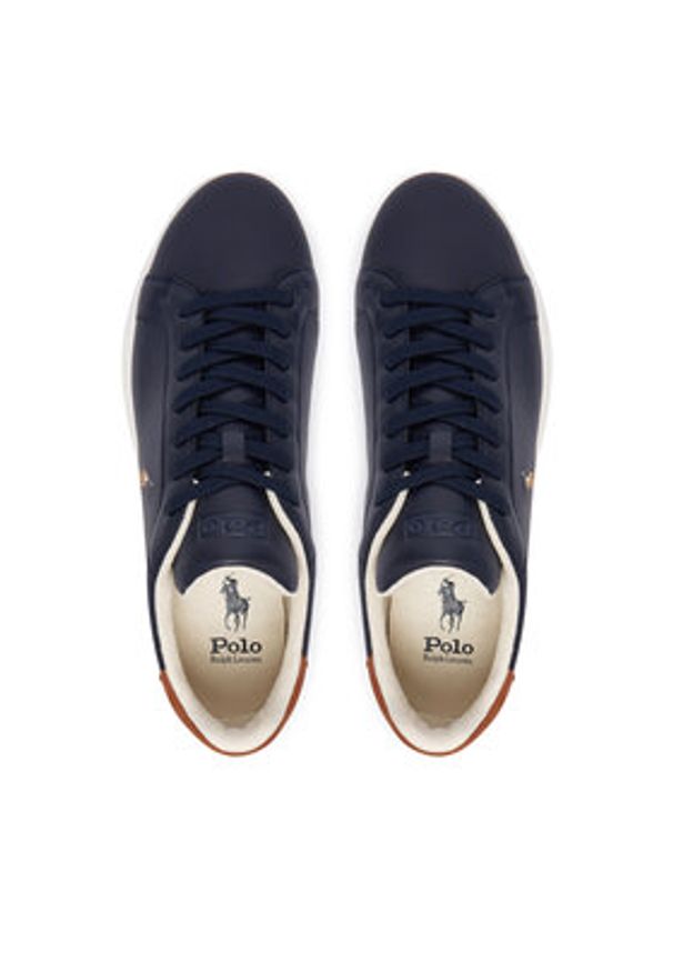 Polo Ralph Lauren Sneakersy Heritage Court II 809P07159002 Granatowy. Kolor: niebieski. Materiał: skóra