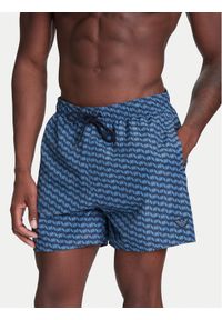 Emporio Armani Underwear Szorty kąpielowe EM000583 AF12342 F9035 Niebieski Regular Fit. Kolor: niebieski. Materiał: syntetyk