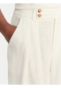Eleh Spodnie palazzo SS260318 Biały Wide Leg. Kolor: biały. Materiał: len #2