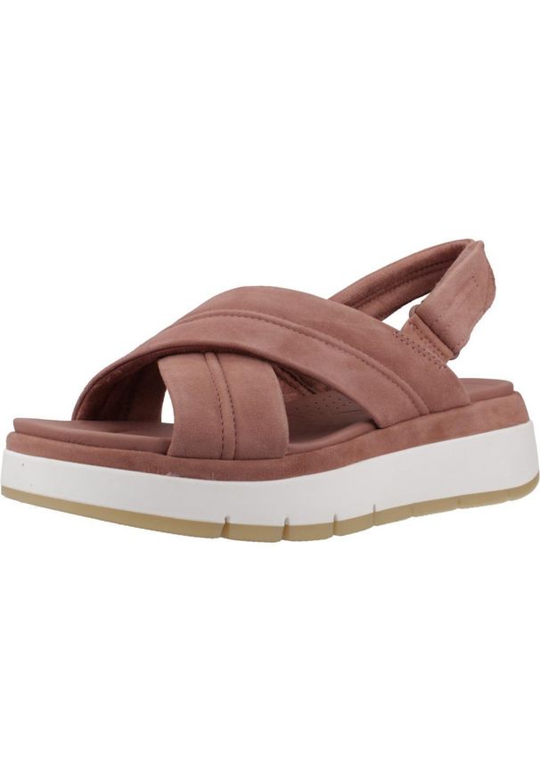 Clarks - Sandały CLARKS TUSCAN CROSS Rose. Kolor: różowy. Materiał: tkanina, skóra. Sezon: lato