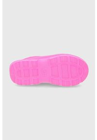 Ugg - UGG kalosze Tasman X damskie kolor fioletowy. Nosek buta: okrągły. Kolor: fioletowy. Materiał: materiał, włókno, guma, wełna. Wzór: gładki. Obcas: na platformie